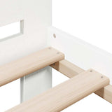 Bed Frame without Mattress White 180x200 cm Super King Size Solid Wood Pine 855464
