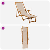 Folding Sun Lounger 2 pcs 3 Position Solid Eucalyptus Wood 3407825