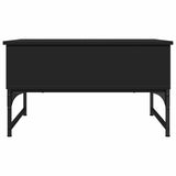 Coffee Table Black 70x50x40 cm Engineered Wood and Metal 845371