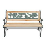 Garden Bench Bronze and Wood Wood and Iron 84 cm 41013