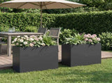 Garden Planter 2 pcs Anthracite 50 x 20 x 40 cm 8005447