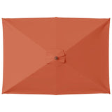 Garden Parasol with Wooden Pole 150x200 cm Terracotta 44538