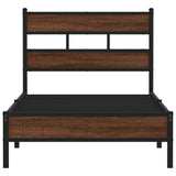 Bed Frame without Mattress Brown Oak 90x200 cm Engineered Wood 4017301