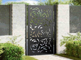 Garden Gate Black 100x200 cm Steel Flame Design 4100993