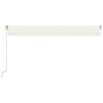 ZNTS Manual Retractable Awning with LED 500x300 cm Cream 3068942