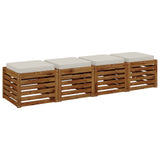 4-Piece Seat Cushions VUGHT 4 pcs 100% Polyester White 946270