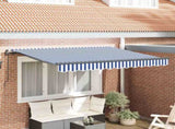 Retractable Awning Blue 300 x 200 cm Fabric 3329478