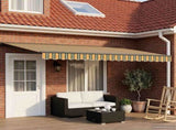 Manual Awning Frame with LEDs 4 x 3 m Polyester with PU coating 3420855