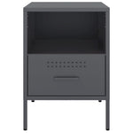 ZNTS Bedside Cabinets 2 pcs Anthracite 36x39x50.5 cm Steel 843059