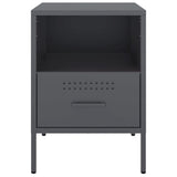 ZNTS Bedside Cabinets 2 pcs Anthracite 36x39x50.5 cm Steel 843059