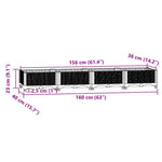 Raised Bed 160x40x23 cm Polypropylene 316514