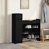 Shoe Cabinet Black 100.5x28x100 cm Engineered Wood 840423