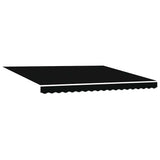 Retractable Awning Manual Black 400 x 350 cm Fabric 3330780