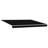 Retractable Awning Manual Black 400 x 300 cm Fabric 3330593