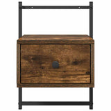 Bedside Cabinets Wall-mounted 2 pcs Smoked Oak 35x30x51 cm Engineered Wood 833448