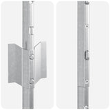 Fence Posts Height Adjustable Manual 44 pcs Silver 140 cm Steel 3335954