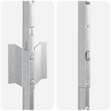 Embedded Fence Post 11 pcs Silver 140 cm Powder-Coated Steel 42006297