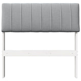 Upholstered Headboard Light Grey 80 cm Solid Pine Wood 879258