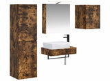 Bathroom Furniture Set 5 pcs Smoked Oak 3407267