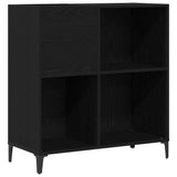 Record Cabinet Black Oak 84.5 x 38 x 89 cm Engineered Wood 862871