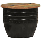 Coffee Table Black 50x39.5 cm Solid Wood Reclaimed 351752