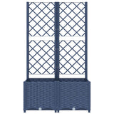 Garden Planter with Trellis Blue Grey 80x40x136 cm PP 318251