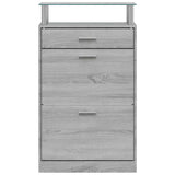 Shoe Cabinet Grey Sonoma 63x24x104 cm Engineered Wood 342568