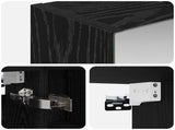 Bathroom Mirror Cabinet with Shelf Black Oak 60 x 14.5 x 70 cm 889064