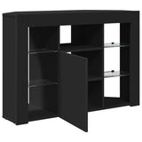 Corner LED TV Cabinet Black 100x40x68cm Engineered Wood 889786