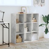 Bookcase Concrete Grey 102x32x102 cm Engineered Wood 852819