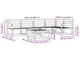Outdoor Sofa Set 6 pcs Natural Solid Acacia Wood 3366442