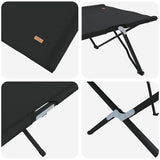 Folding Camping Bed 2 pcs Black 206 x 76 x 74 cm Oxford fabric 42003169
