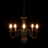 Chandelier Antique Black 5 x E14 Bulbs 281615
