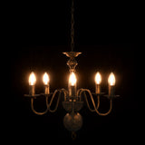 Chandelier Antique Black 5 x E14 Bulbs 281615