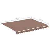 Replacement Fabric for Awning Brown 3x2.5 m 311975