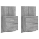 Wall-mounted Bedside Cabinets 2 pcs Grey Sonoma 816961
