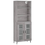 Highboard Grey Sonoma 69.5x34x180 cm Engineered Wood 3189339