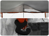 Family Tent with Roof Grey and Orange 600 x 400 x 268 cm 42028605