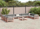 11 Piece Garden Sofa Set Solid Wood Douglas Fir 3299646