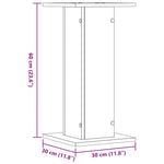 ZNTS Plant Stands 2 pcs Old Wood 30x30x60 cm Engineered Wood 3307862