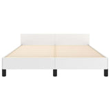 Bed Frame without Mattress White 135x190cm Double Faux Leather 349899