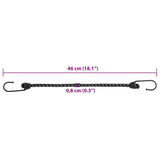 Bungee Cords with Reflective Strips and Hooks 50 pcs 46 cm 4008147