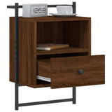 Bedside Cabinets Wall-mounted 2 pcs Brown Oak 40x30x61 cm Engineered Wood 833442