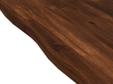 Live Edge Table Top 90 x 60 x 3.5 cm Rectangular Dark Brown 938614