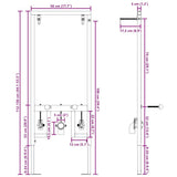 Bathroom Wall Support Height Adjustable Blue 50 x 3 x 112 cm 4106573