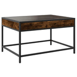 Coffee Table with Infinity LED Smoked Oak 70x50x41 cm 847684
