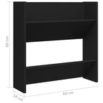 Wall Shoe Cabinets 4 pcs Black 60x18x60 cm Engineered Wood 806719