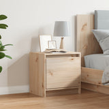 Bedside Cabinet Natural Pine Solid Pinewood Compact 808113