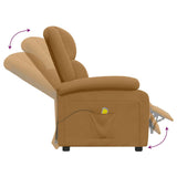 Massage Chair Brown Velvet 342418