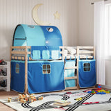 Bunk Bed without Mattress Blue 90x190 cm Solid Wood Pine 3284028